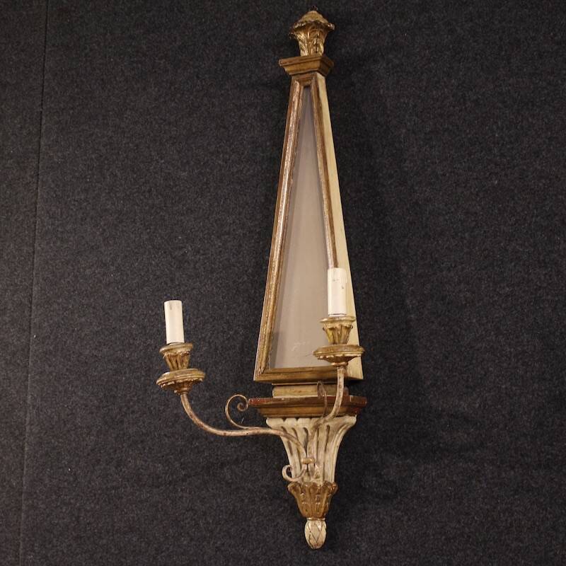Pair of 20th century Italian Louis XVI style wall lamps