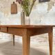 Vintage farmhouse table with spindle legs.