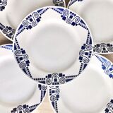 5 plates dessert Art Deco