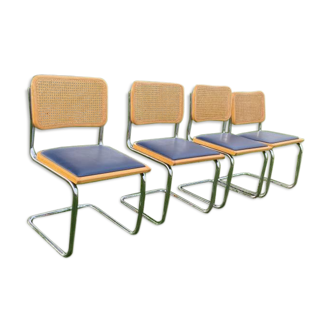 Chaises Marcel breuer simili cuir bleu