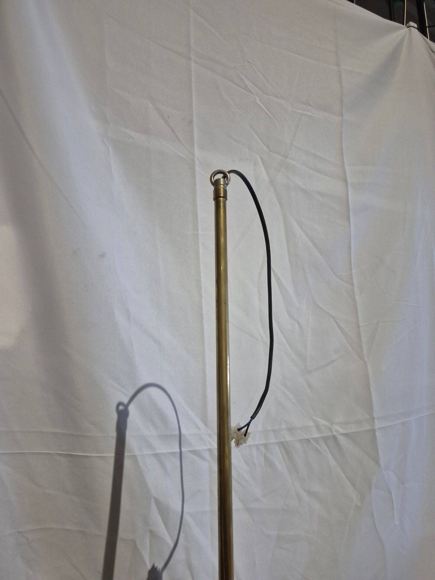 Opaline green white with brass billiard pool lamp 110-150 cm 3 shades