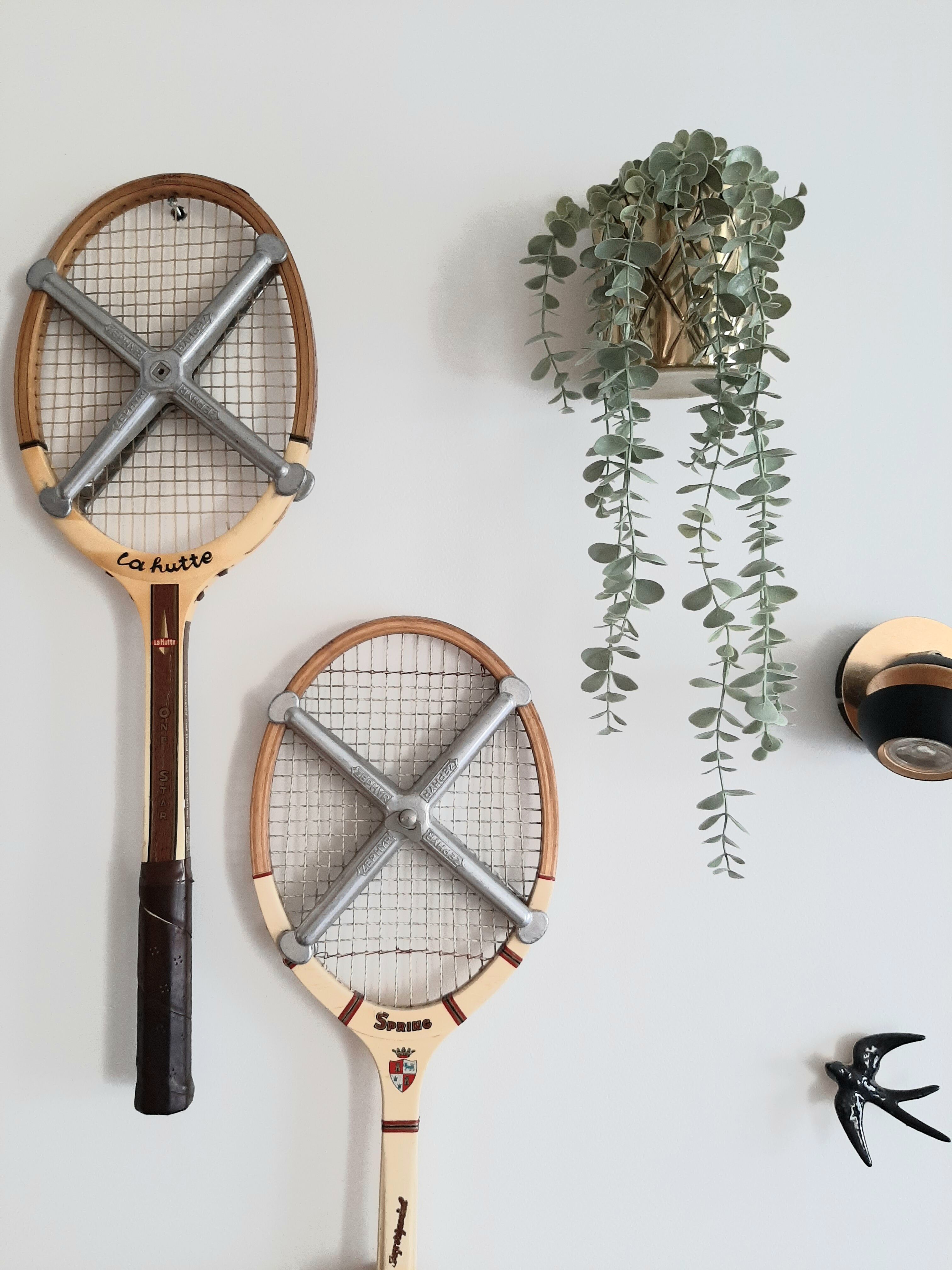 Set of 2 vintage wooden tennis rackets
