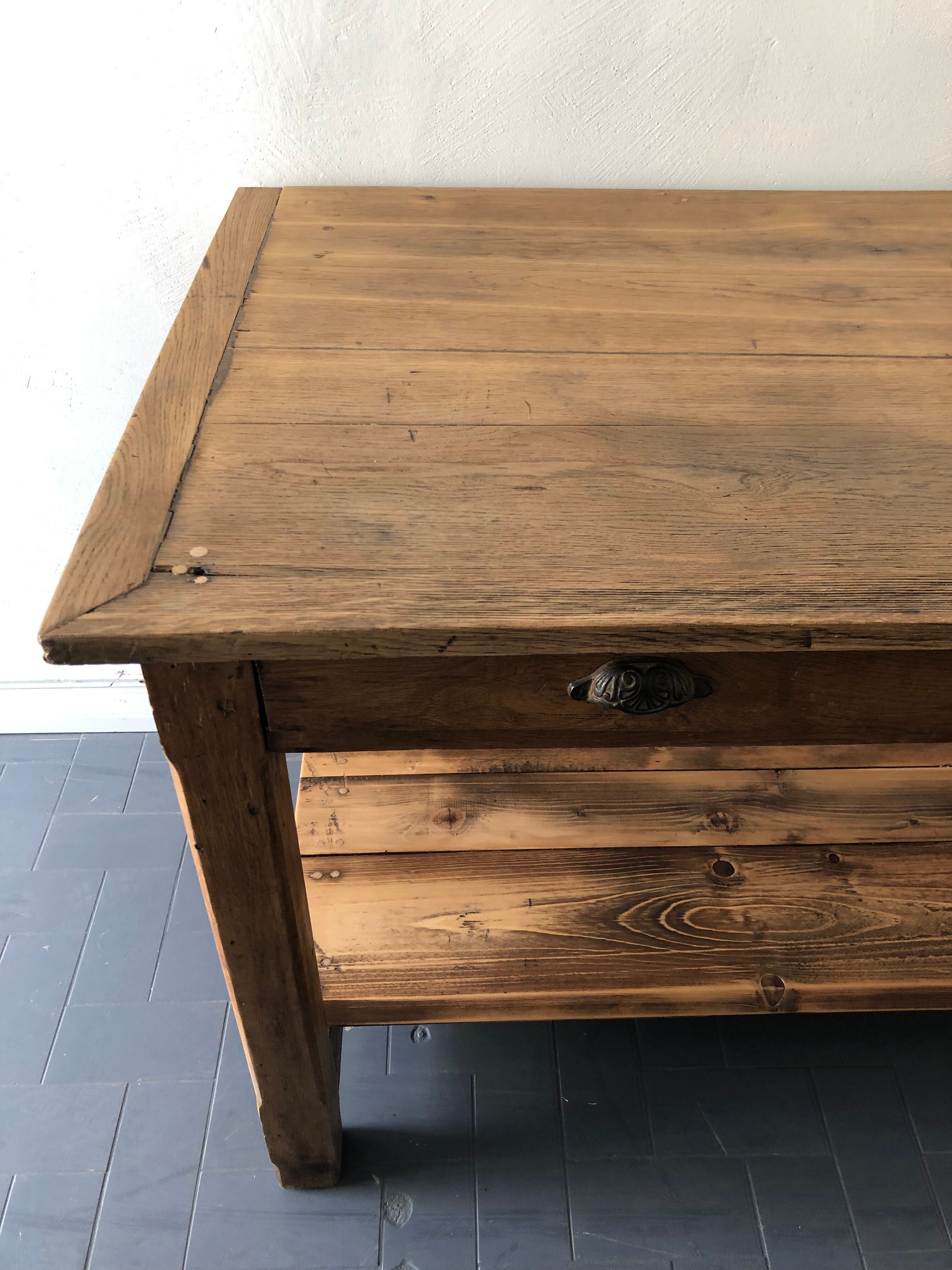 Drapery table, Mercerie, craft furniture early twentieth century