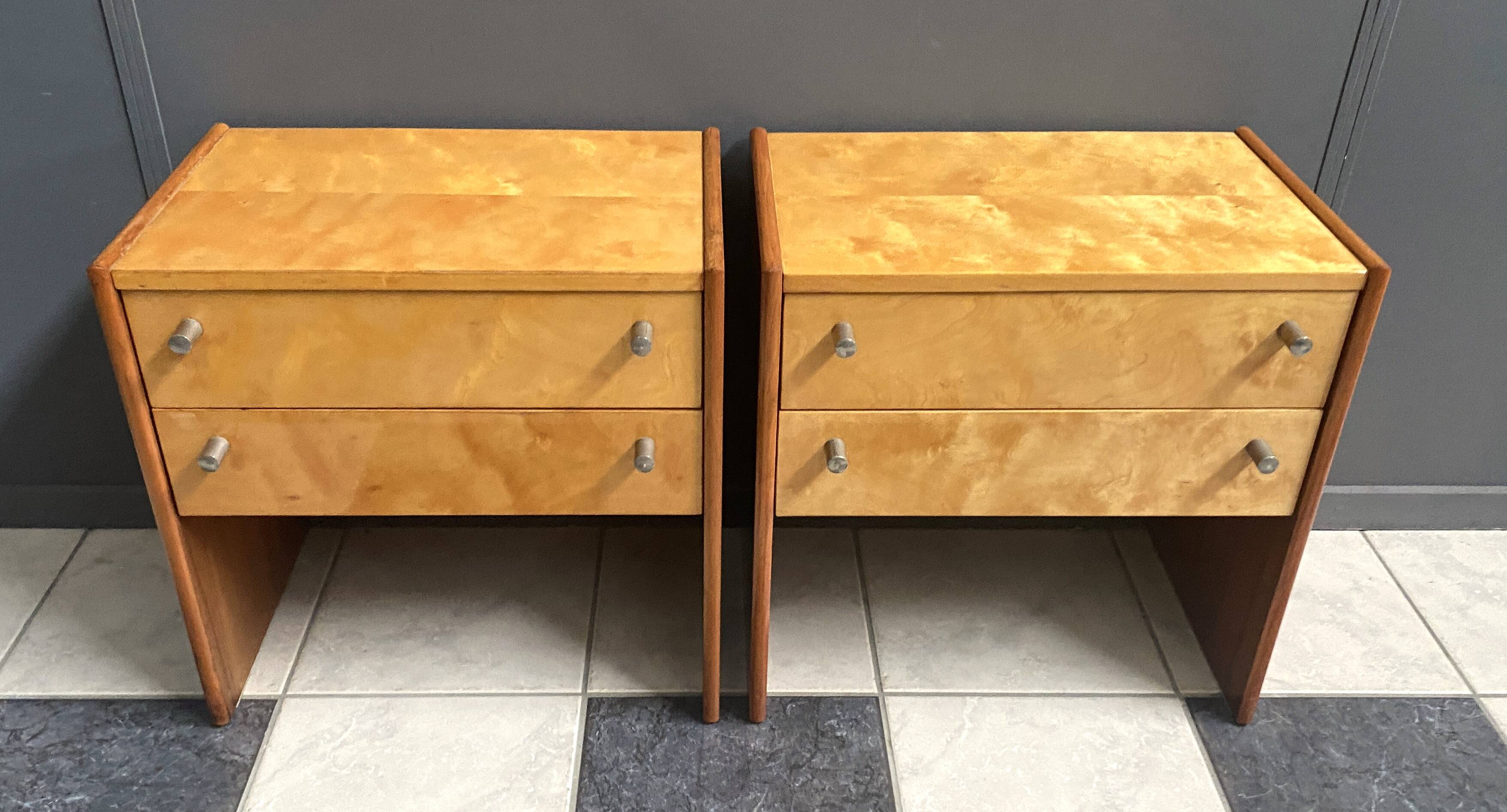 2 Halabala bedside tables, Loznice femina model, 1960
