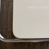 White trolley Italian design side table 1970