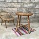 Guerdon vintage children's coffee table in rattan wit old rattan wicker bohemian 1950