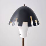 Lampadaire expérimental rare en laiton, aluminium et verre par Arredoluce, Italie