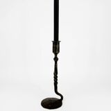 Signed wrought iron candle holder