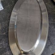 Large oval stainless steel dish Jean Couzon
