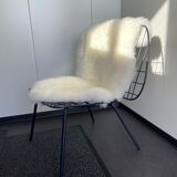 Black steel armchair