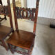 6 Alsatian chairs from the 19th century – carved wood – interlaced decoration