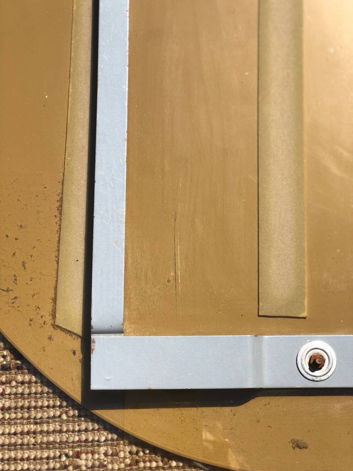 Miroir oval verre fume vintage 1970 marque lupi cristal color