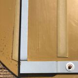 Miroir oval verre fume vintage 1970 marque lupi cristal color