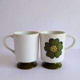 Two seventies flower mazagrans from the 70s