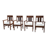 Set of four Art Deco chairs oak Amsterdam School Design 30's