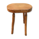 Former vintage raw wood milking tabouret