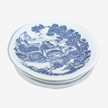 Lot de 5 assiettes à dessert Gien