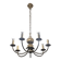 Lustre grenade 6 branches Maison Charles, 1970-1979