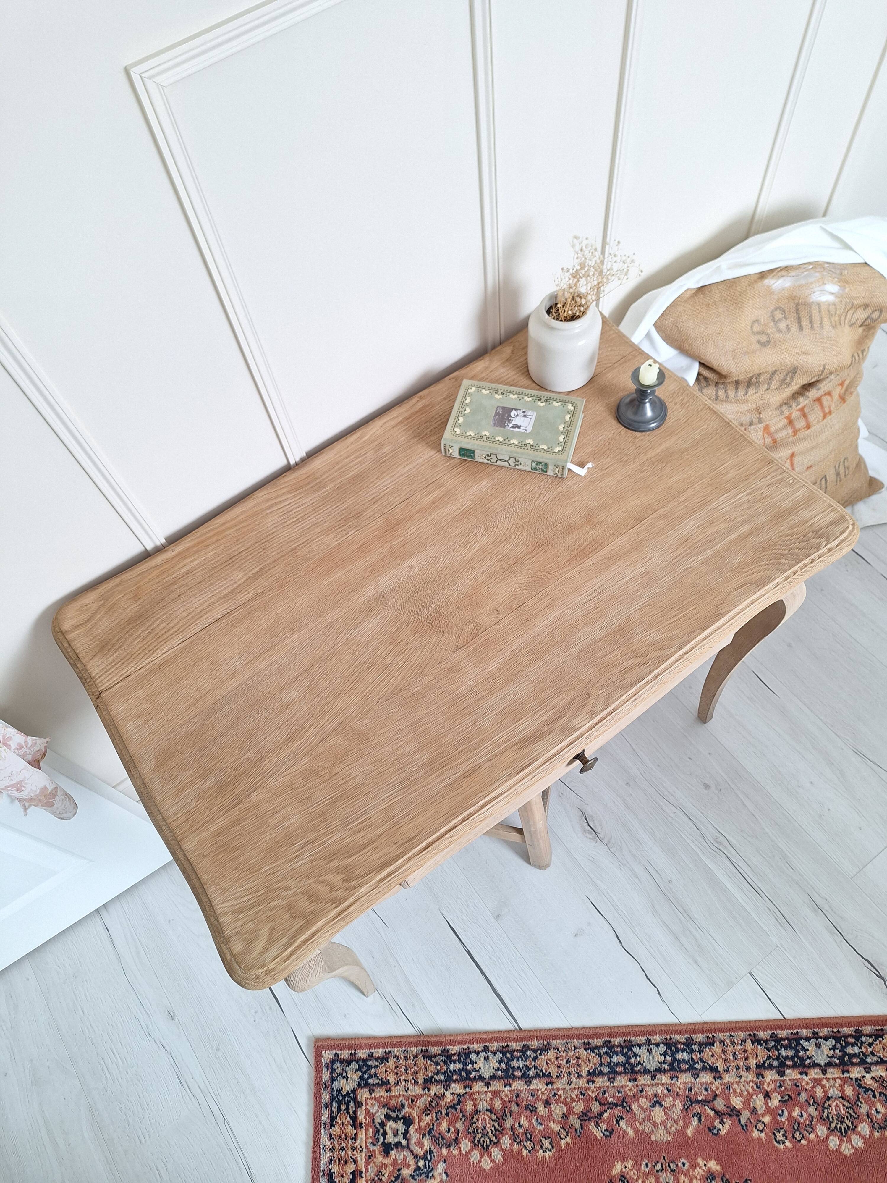 Antique oak side table in Louis XV style