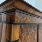 Biedermeier Armoire, Walnut Veneer and Full Columns, Austria, circa 1820