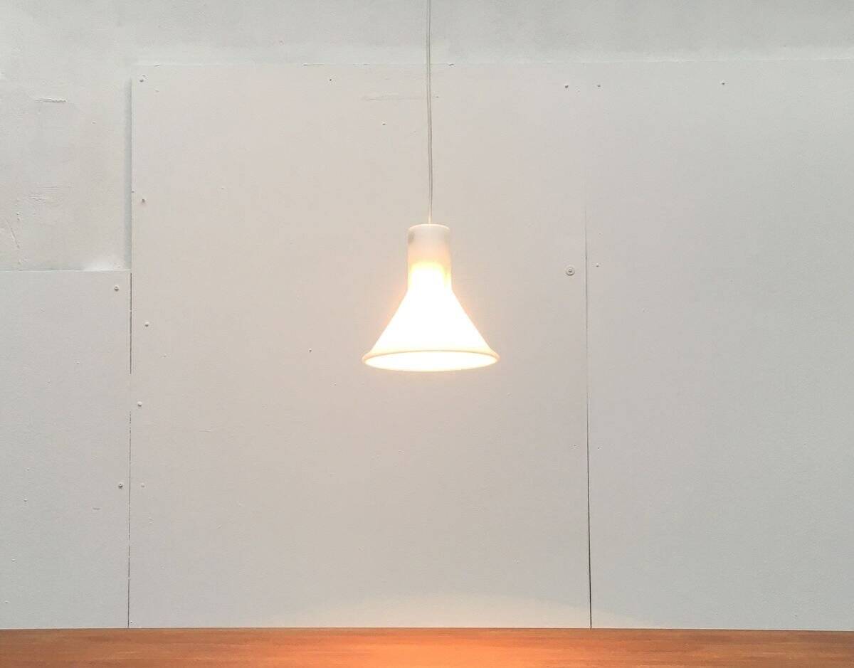 Vintage Mini Suspension Lamp P&T Danish by Michael Bang for Holmegaard, 1970s