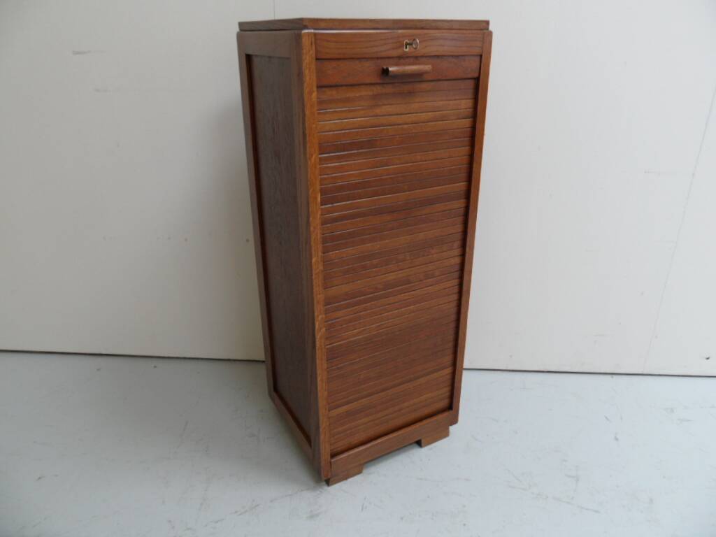 Vintage filing cabinet with roller shutter