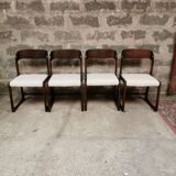 Lot of 4 chairs Baumann sled