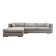 Canapé d'angle gris, design scandinave, années 2000