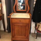 1900 period dressing table pitchpin with marble and mirror
