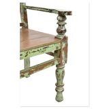 Bench in old patinated teak