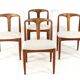 Set of 4 Johannes Andersen for Uldum Juliane chairs - fully restored