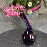 vase, blown glass soliflore, numbered 04, signed MDINA GLASS MALTA, vintage