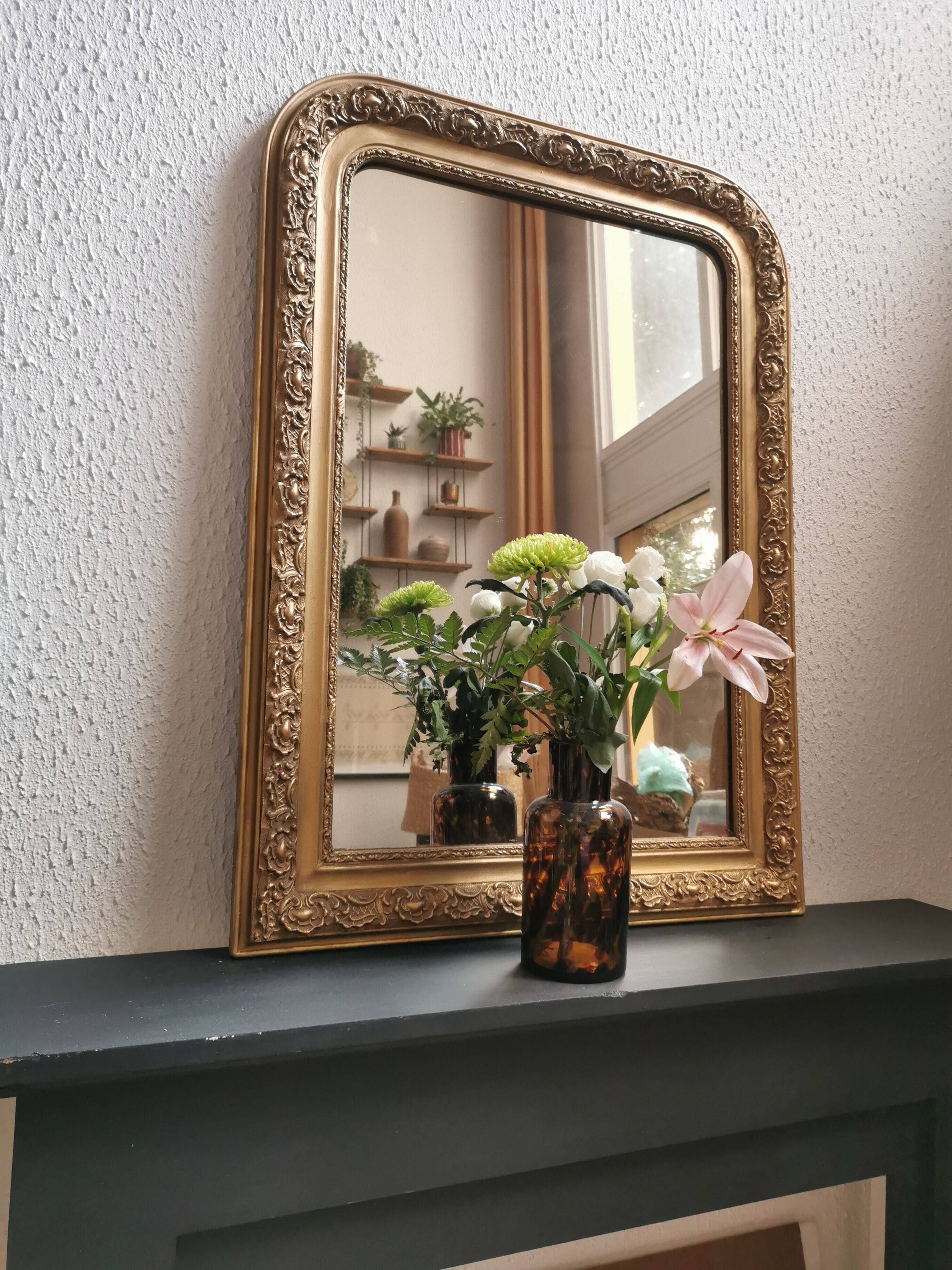 Mirror 101 x 74 cm Louis golden old