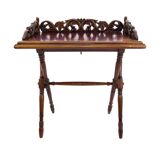Victorian style ornate carved folding table, 1920s