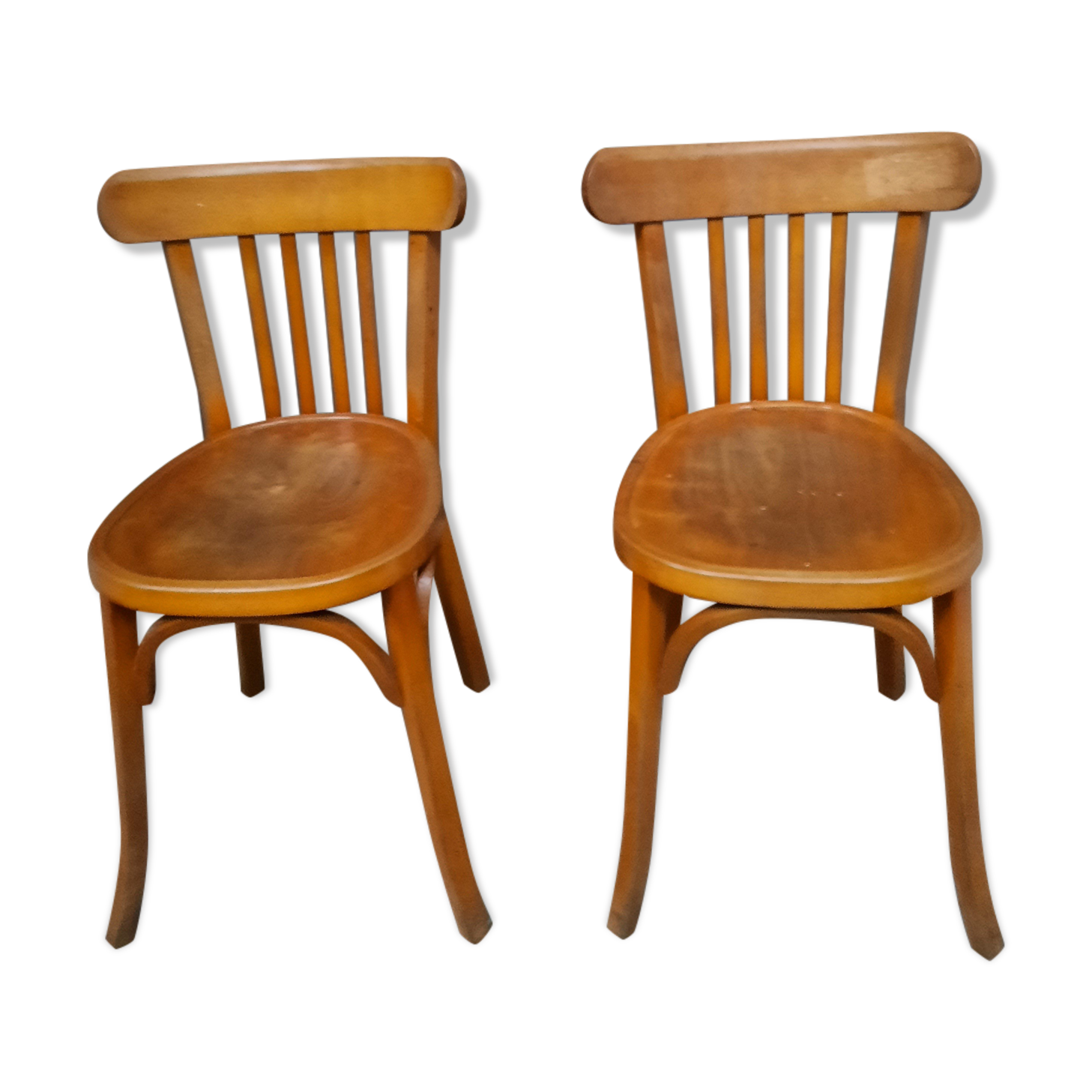 Paire de chaise en bois courbé "Baumann"