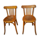 Paire de chaise en bois courbé "Baumann"