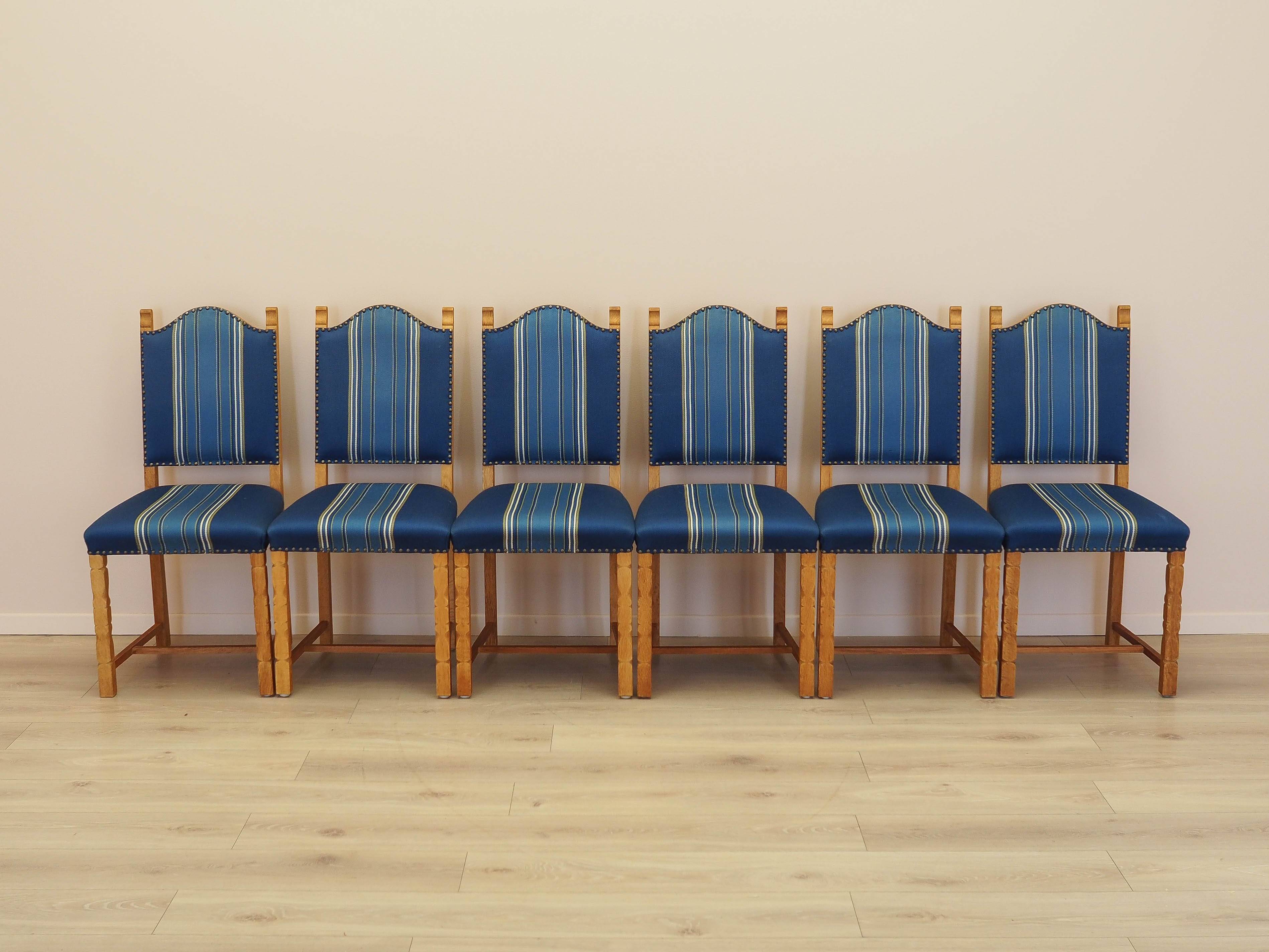 Set of six oak chairs, Danish design, 1960s, designer: Henning Kjærnulf