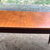 Teak table and exotic wood made in France