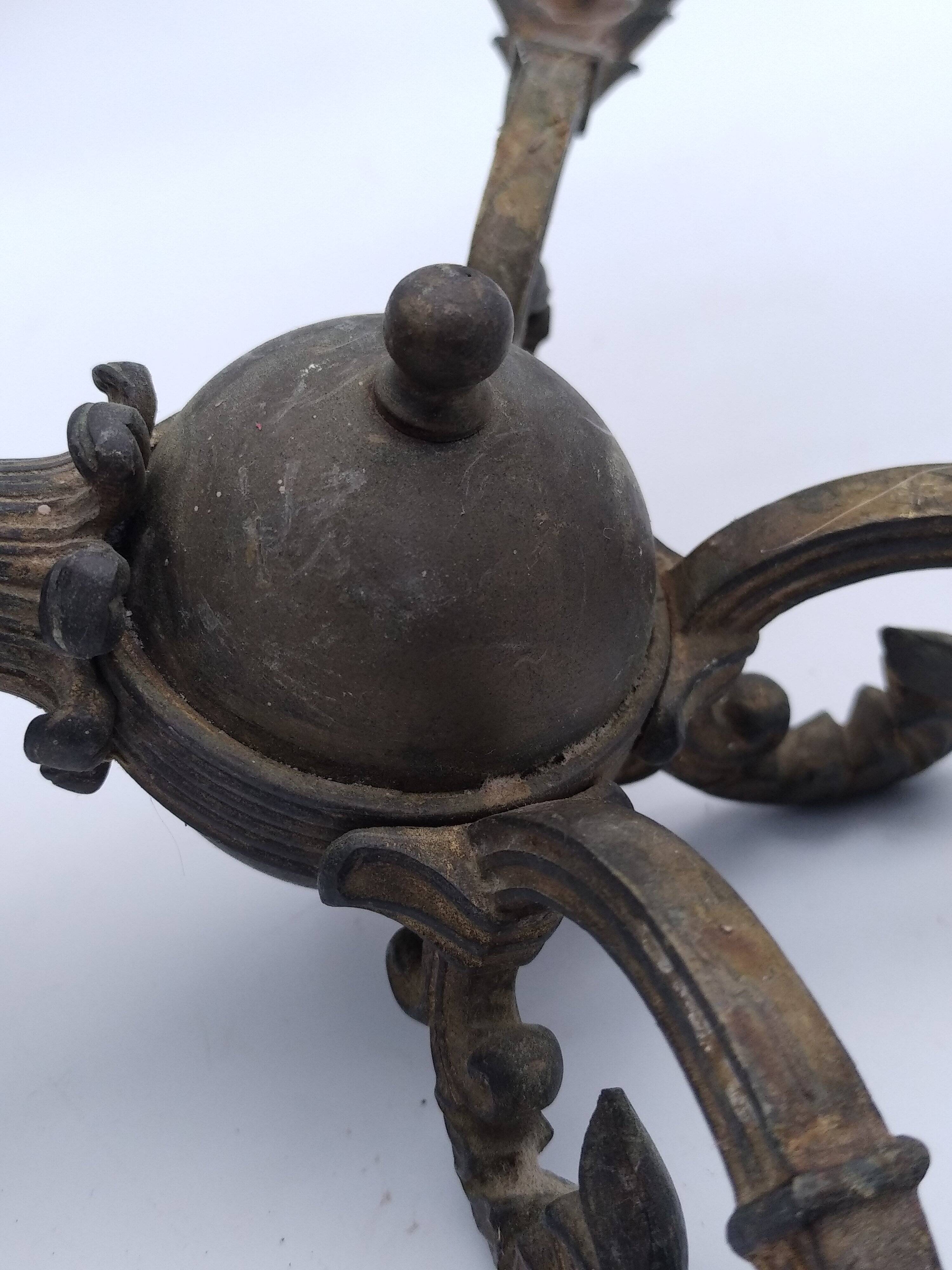 2 bronze wall lights