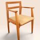 Mid-century armchair in blonde beech