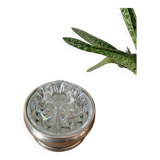 Reims glass flower vase with tin support