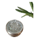 Vase pique-fleur en verre de Reims support étain