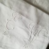 Taies d'oreiller en coton monogramme et brodé