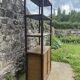 Bamboo and woven fibre shelving unit 1970