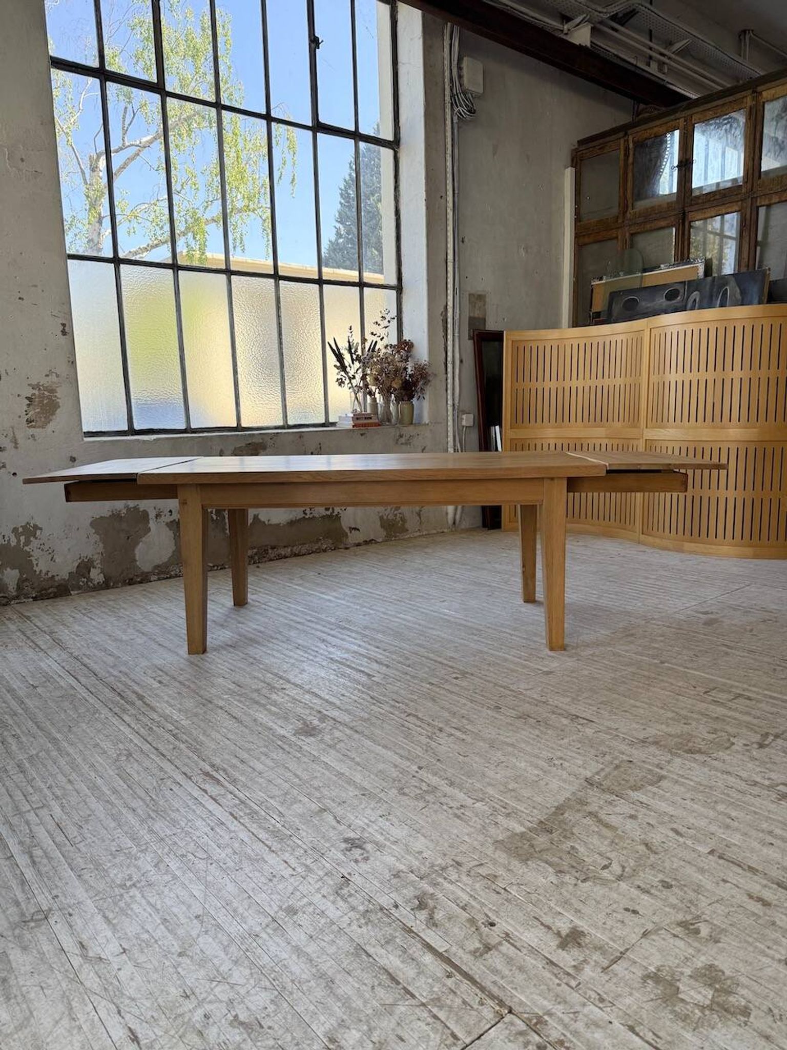 Table de ferme extensible en chêne massif