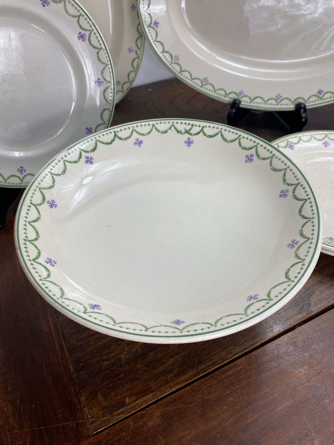 Iron clay dishes, Longwy, Violetta collection