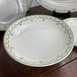 Iron clay dishes, Longwy, Violetta collection