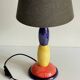 ALABASTER STONE LAMP Blue, Yellow and Red 80s