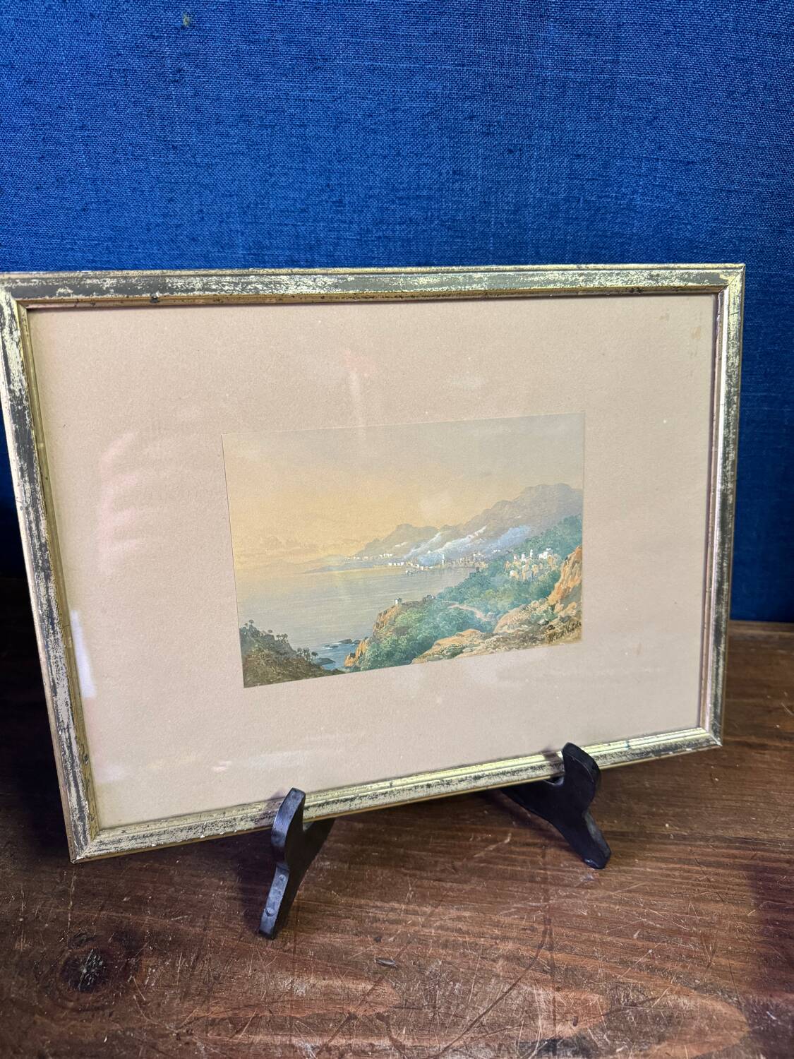 Watercolour C.W. M. Van de Velde Mediterranean coast near Cannes