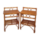 Pair of bamboo bedside tables